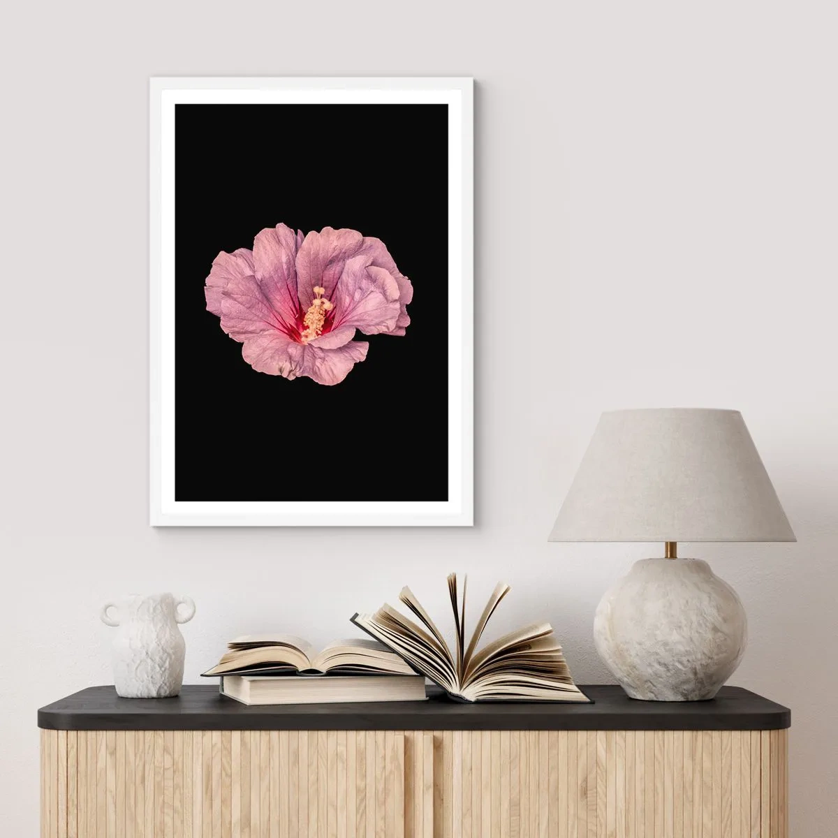 Pôster em moldura branca - Direto para o coração - 50x70 cm