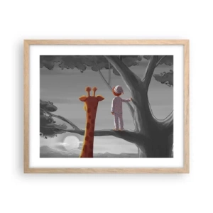 Pôster com moldura de carvalho claro - Isso está realmente acontecendo - 50x40 cm