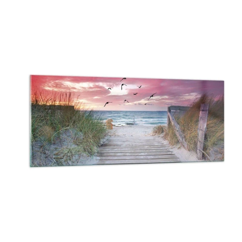 Quadro em vidro - Impressão do Báltico - 100x40 cm