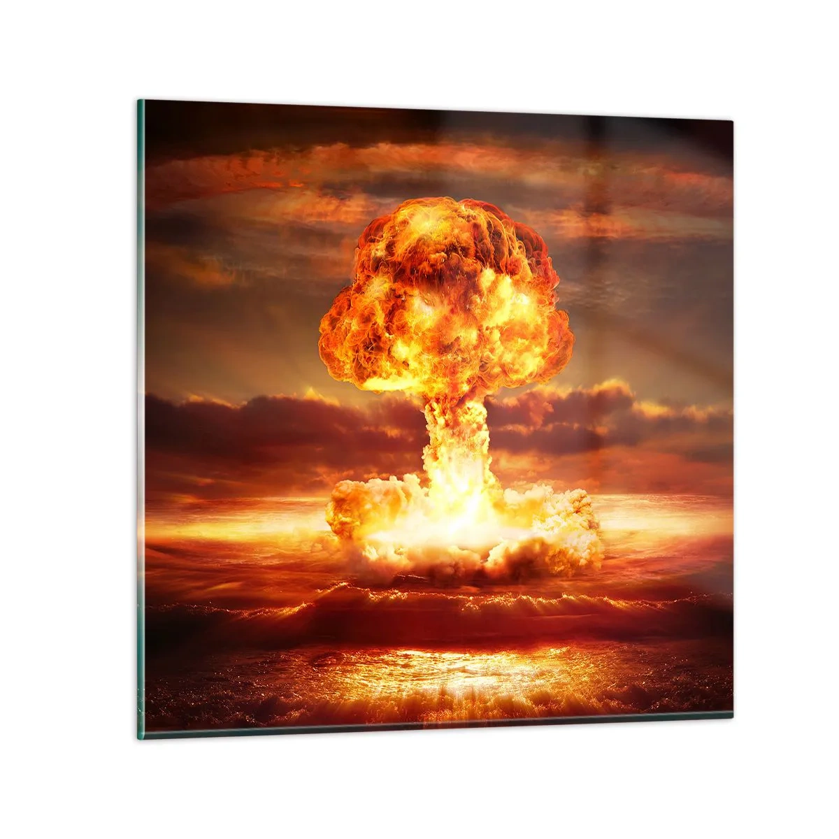 Quadro em vidro - E o fim vai chegar - 60x60 cm