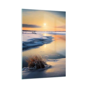 Quadro em vidro - Pôr do sol de inverno - 50x70 cm