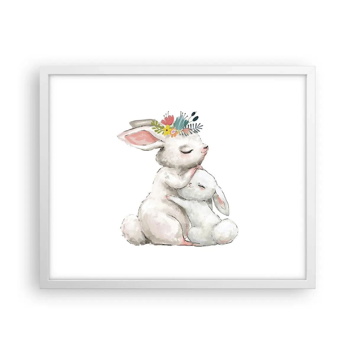 Pôster em moldura branca - Nada melhor do que amor de mãe - 50x40 cm