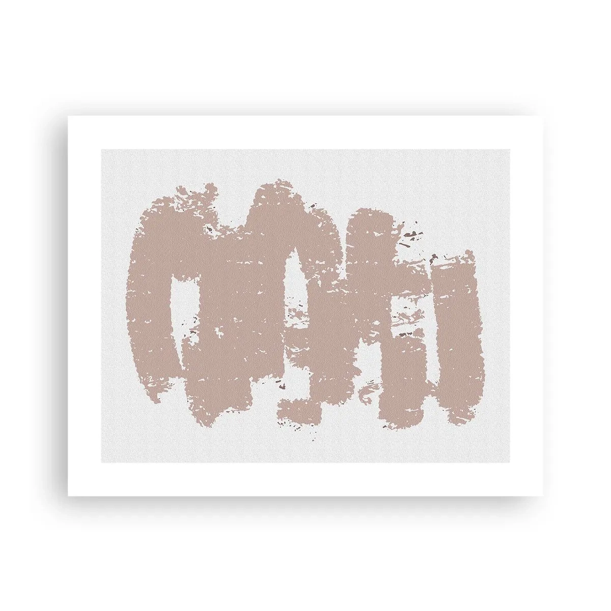 Pôster - Abstração em rosa suave - 50x40 cm