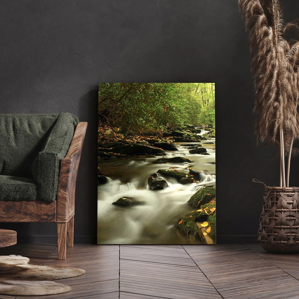 Quadro em tela - Como prata líquida - 80x120 cm