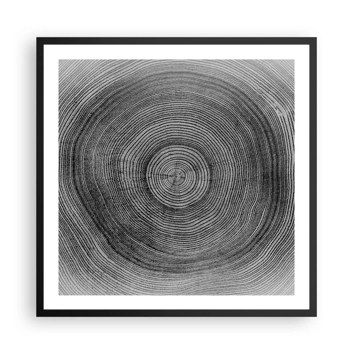 Pôster com moldura preta - Sinal dos tempos - 60x60 cm