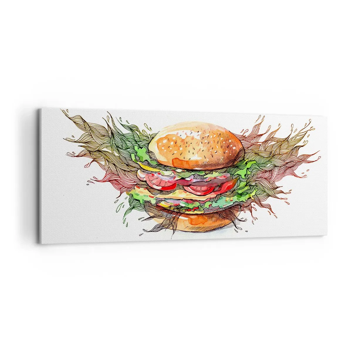 Quadro em tela - Tentação quente - 100x40 cm