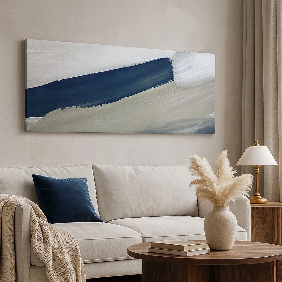 Quadro em tela - Encontro com a brancura - 100x40 cm