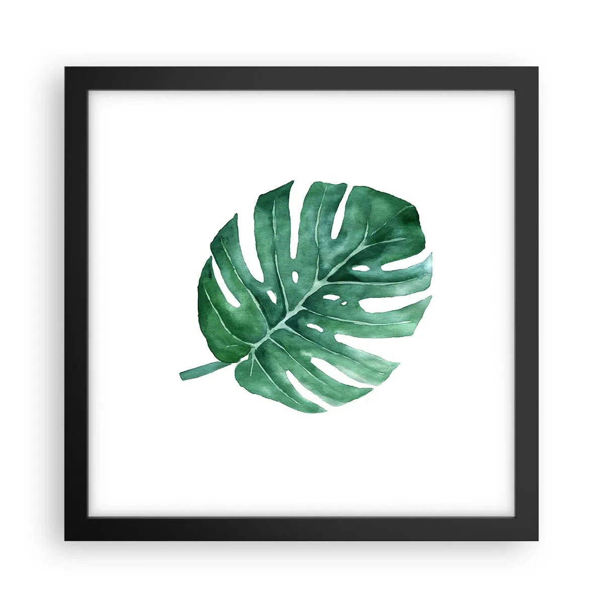 Pôster com moldura preta - Conceito verde - 30x30 cm