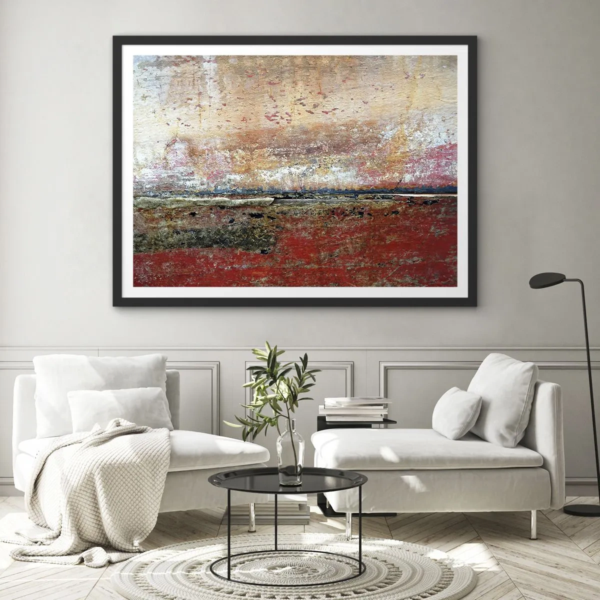 Pôster com moldura preta - Talvez seja o mar - 100x70 cm