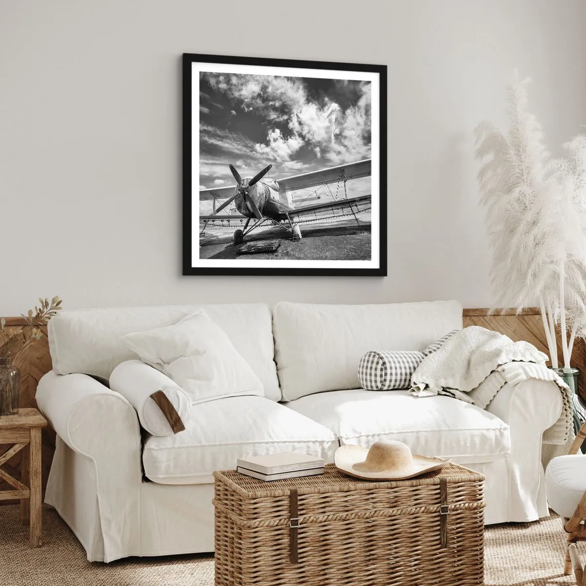 Pôster com moldura preta - Mal posso esperar! - 30x30 cm