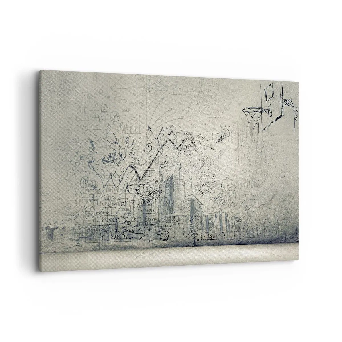 Quadro em tela - Minha vida maravilhosa na cidade - 120x80 cm