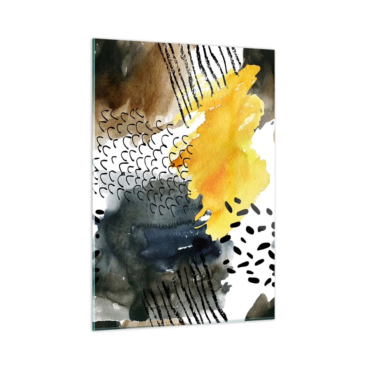 Quadro em vidro - Reunião dos elementos da natureza - 50x70 cm