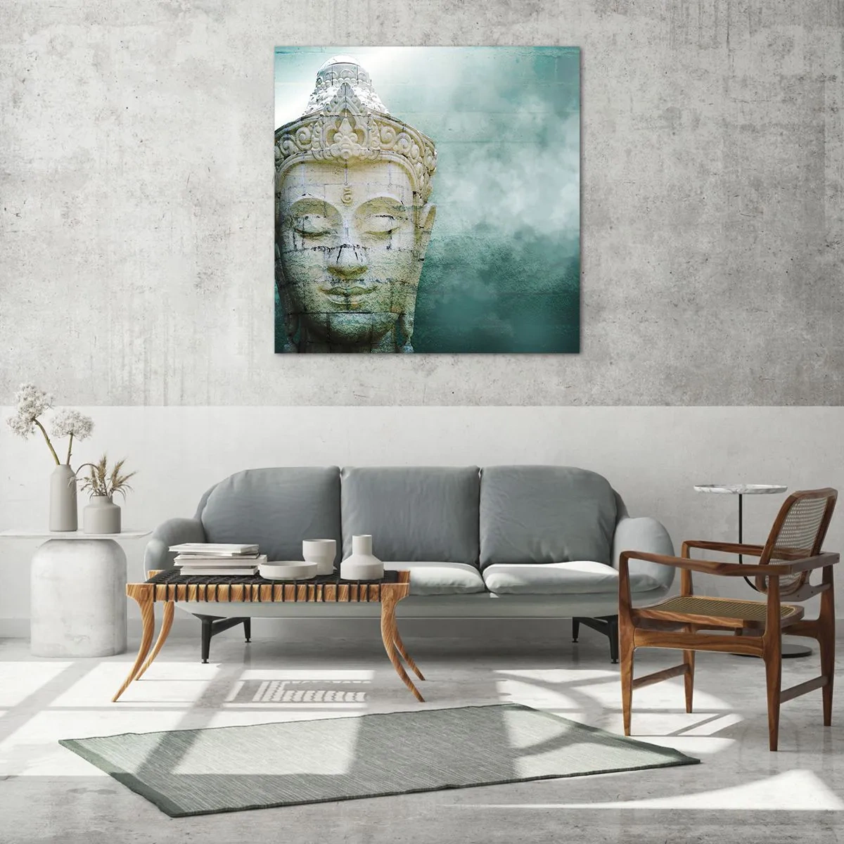 Quadro em vidro - Em busca da luz - 50x50 cm