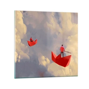 Quadro em vidro - Expedição dos sonhadores - 70x70 cm