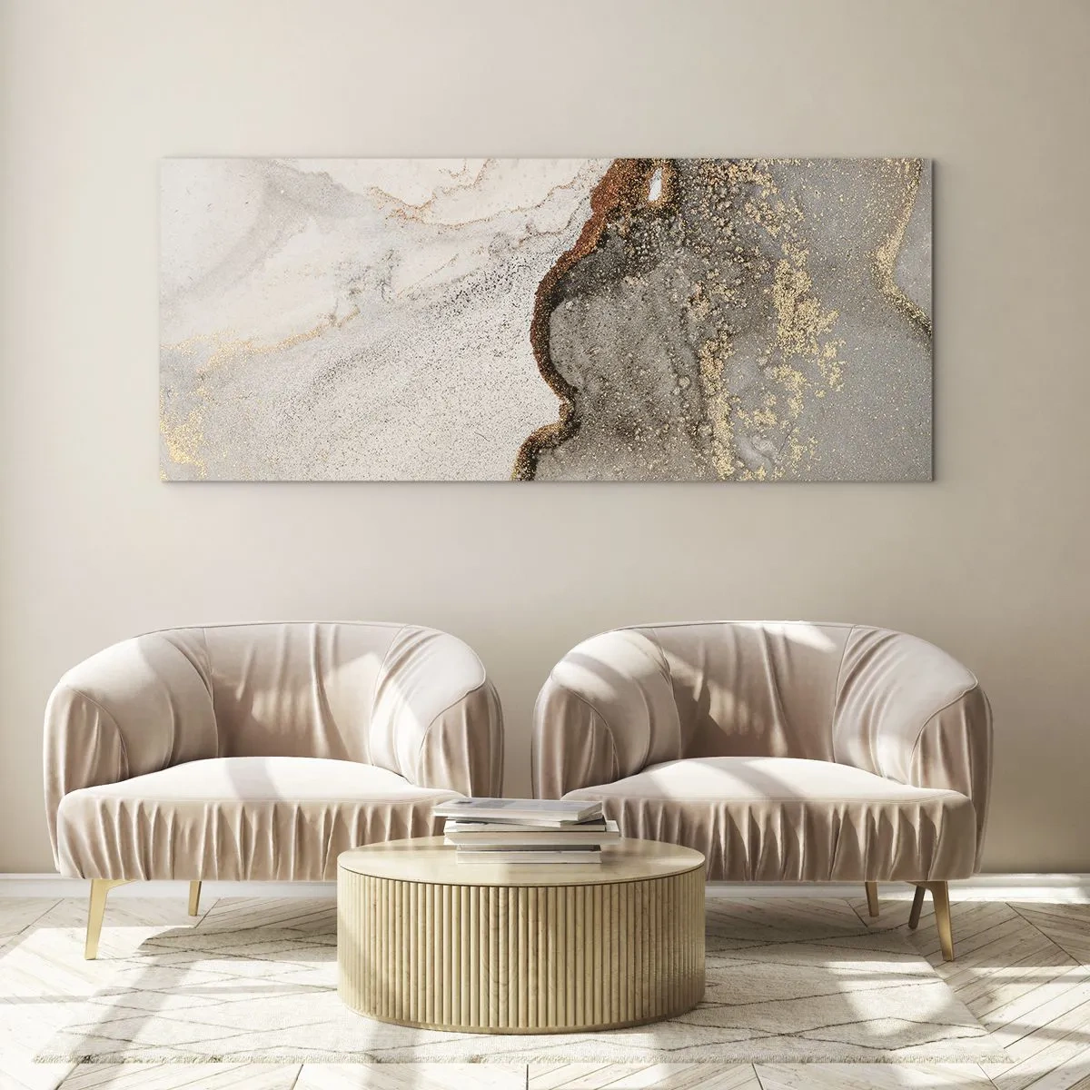 Quadro em vidro - No limite das cores - 160x50 cm