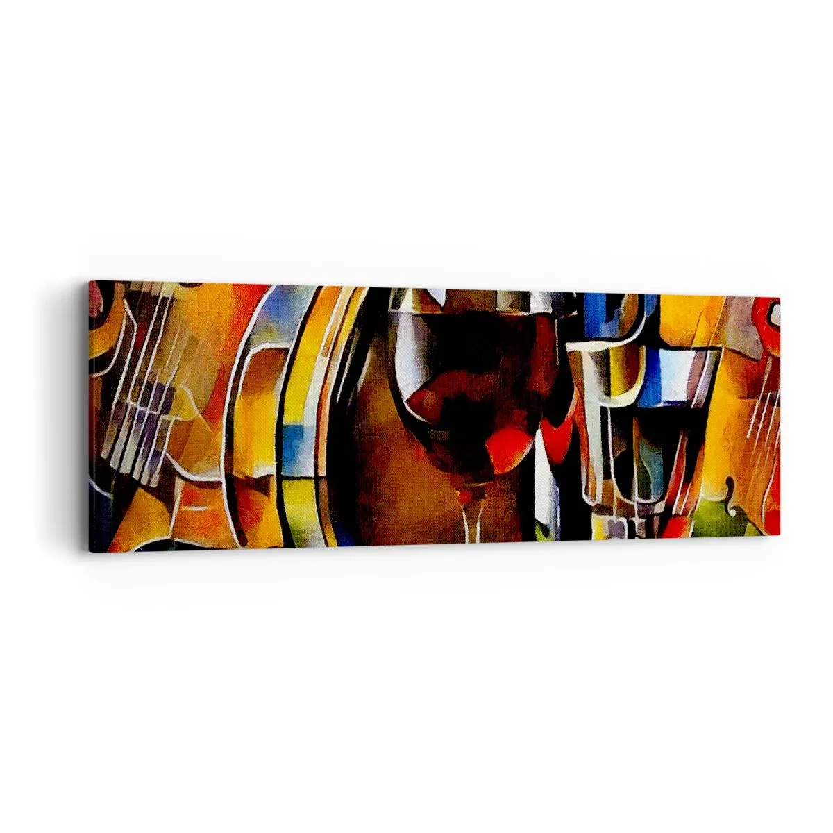 Quadro em tela - E o mundo ganha cor - 90x30 cm