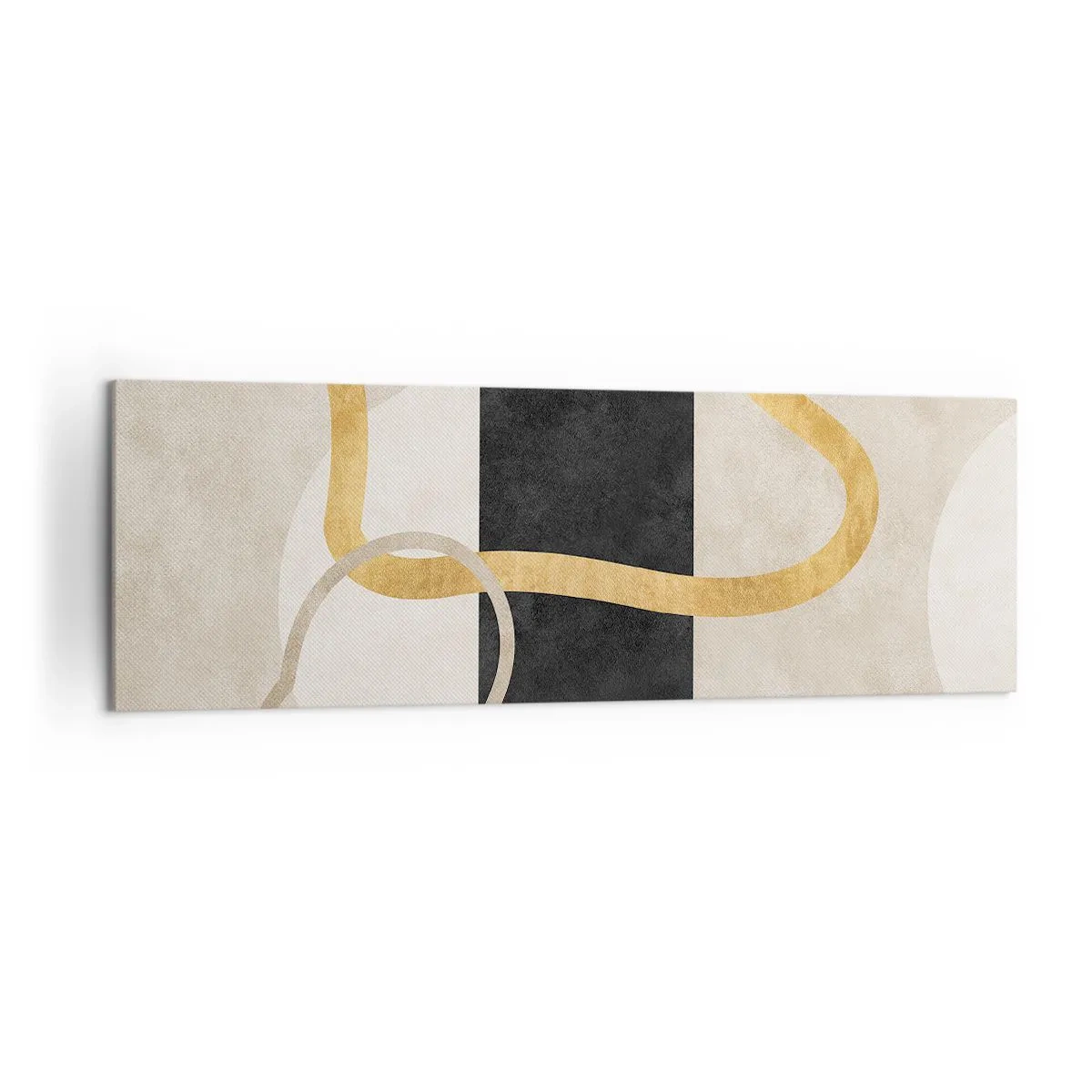 Quadro em tela - Formas em loop - 160x50 cm