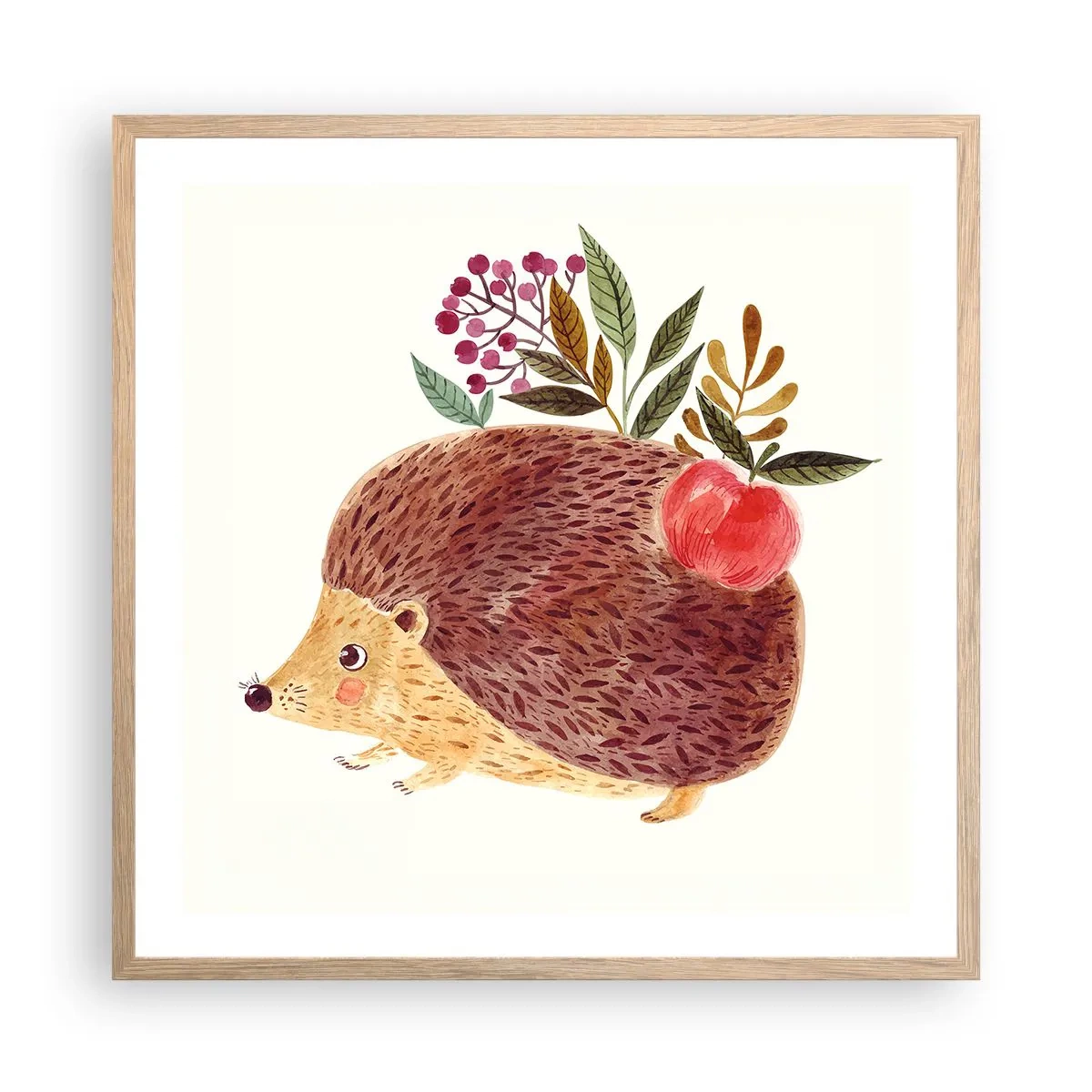 Pôster com moldura de carvalho claro - Já gostas de mim - 60x60 cm