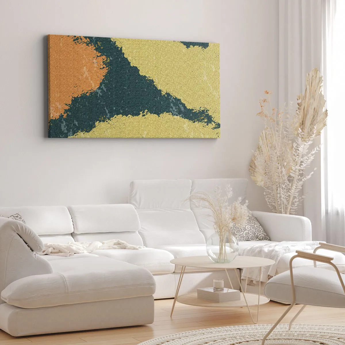 Quadro em tela - Abstração – movimento lento - 140x50 cm