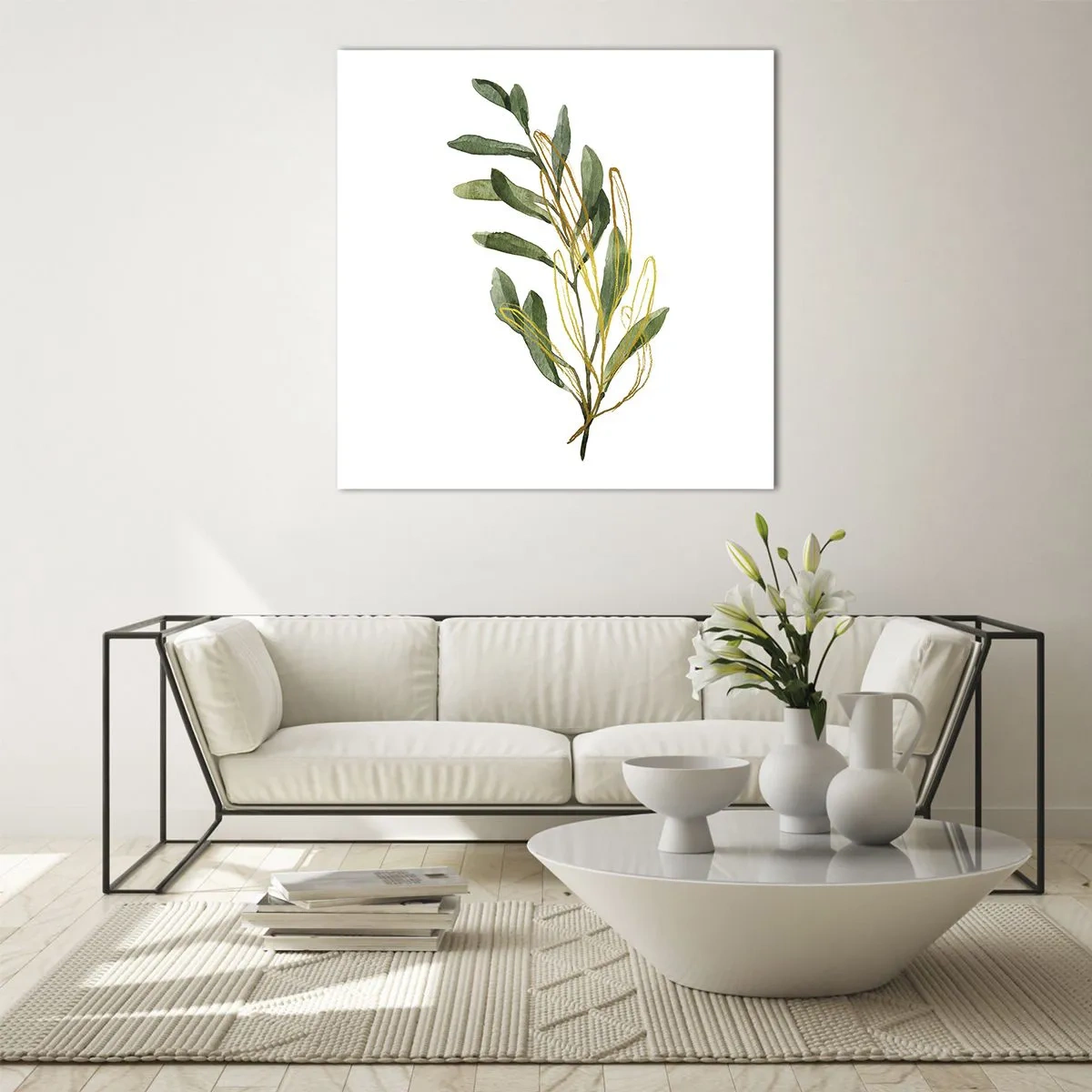 Quadro em vidro - Tudo que é bom - 50x50 cm