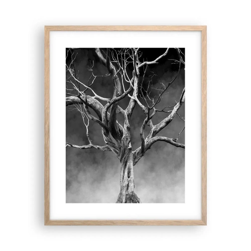 Pôster com moldura de carvalho claro - Primitivo e sagrado - 40x50 cm