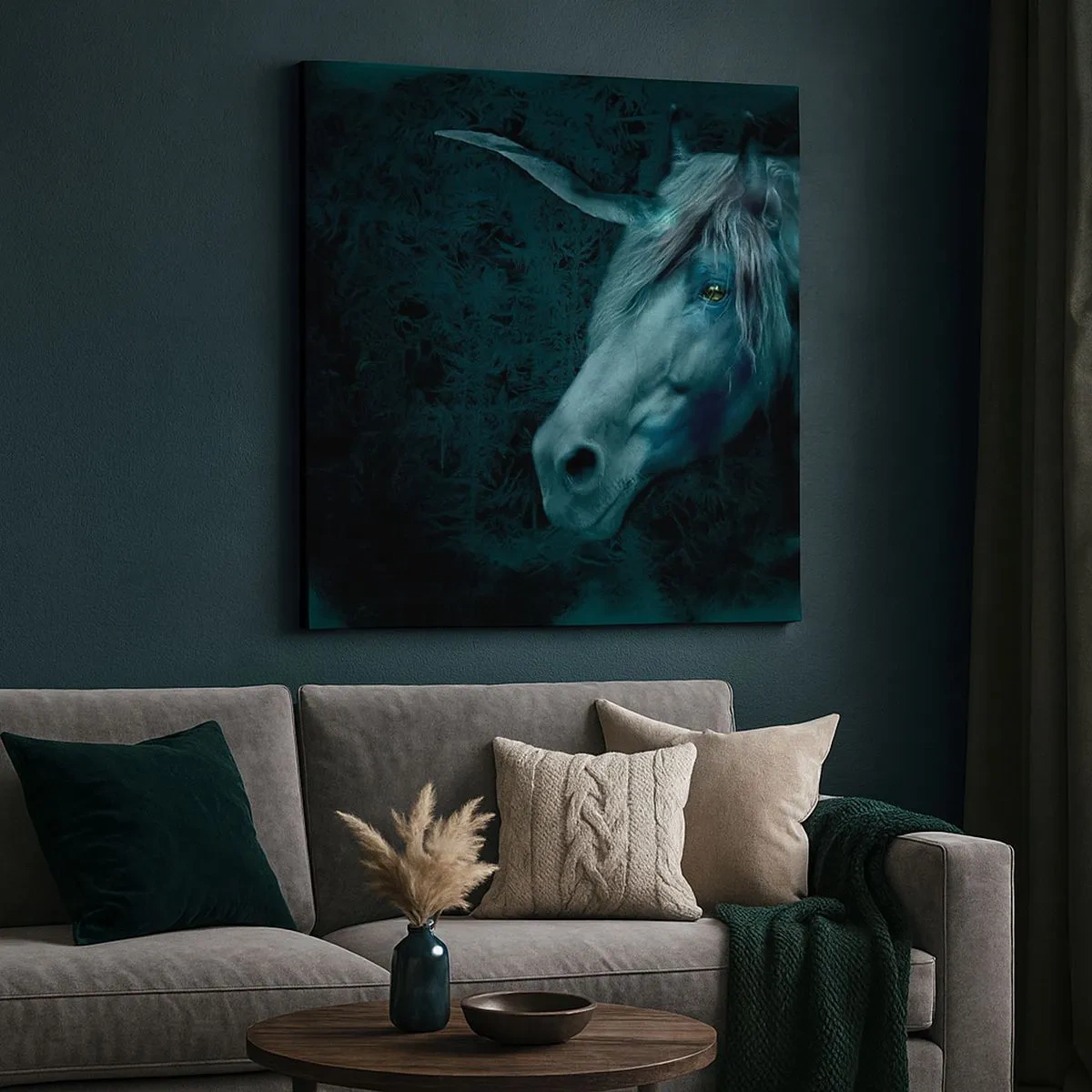 Quadro em tela - Na floresta de conto de fadas - 30x30 cm