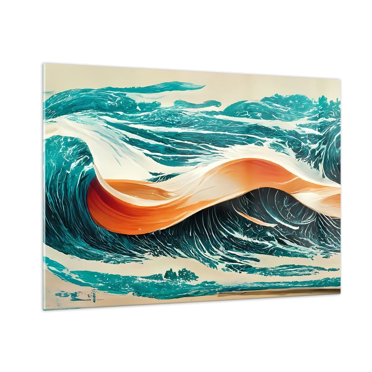 Quadro em vidro - O sonho de um surfista - 100x70 cm