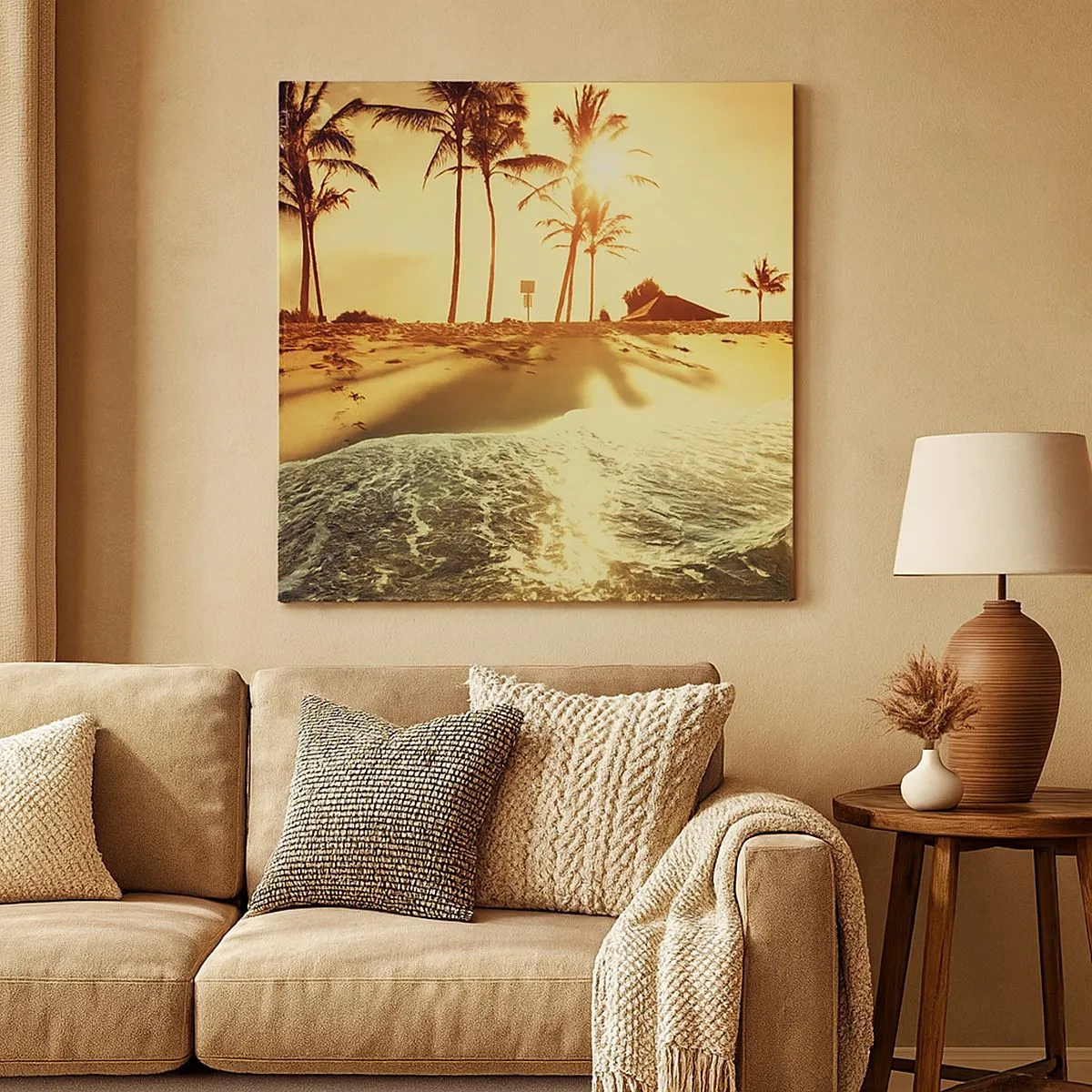 Quadro em tela - Califórnia à tarde - 30x30 cm