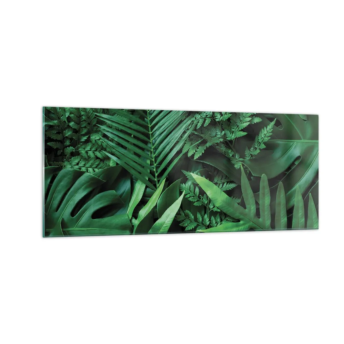 Quadro em vidro - Envolto em verde - 100x40 cm