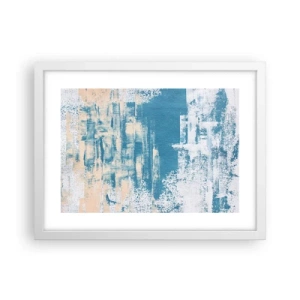 Pôster em moldura branca - Através da estalactite de gelo - 40x30 cm