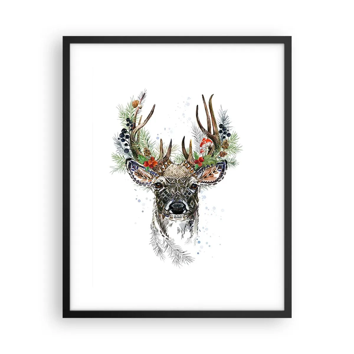 Pôster com moldura preta - Num manto festivo - 40x50 cm