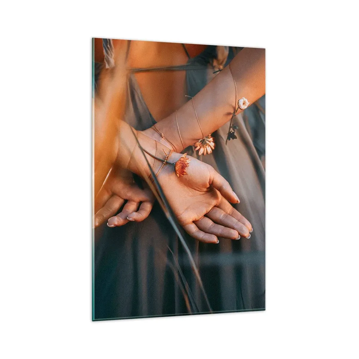 Quadro em vidro - Ligada à natureza - 80x120 cm