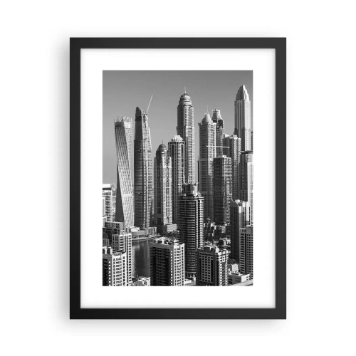Pôster com moldura preta - A cidade sobre o deserto - 30x40 cm