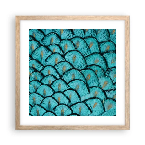 Pôster com moldura de carvalho claro - A grande gala de penas - 40x40 cm