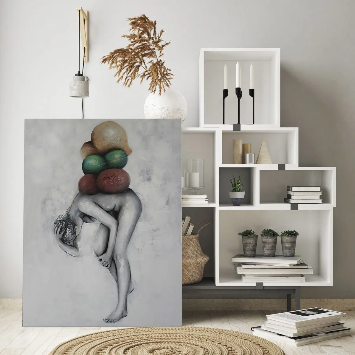 Quadro em vidro - O fardo da vida - 50x70 cm