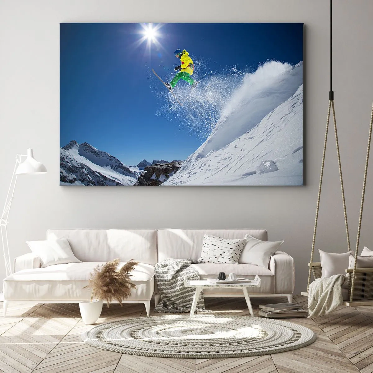 Quadro em tela - Dançando com as montanhas - 100x70 cm