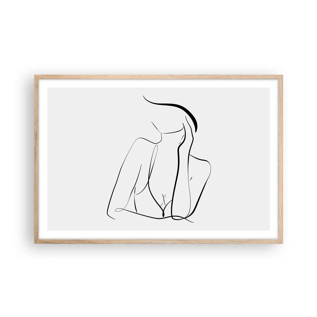Pôster com moldura de carvalho claro - Na onda dos sonhos - 91x61 cm