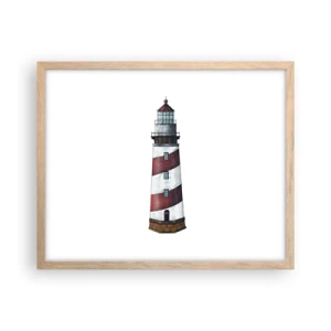 Pôster com moldura de carvalho claro - Sempre em guarda - 50x40 cm