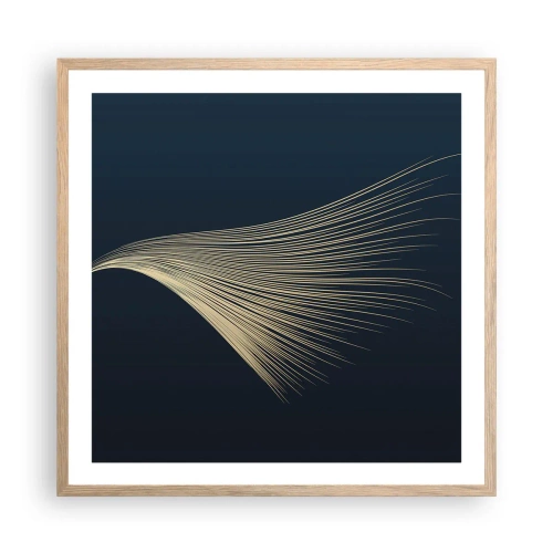 Pôster com moldura de carvalho claro - Como o cabelo de um anjo - 60x60 cm