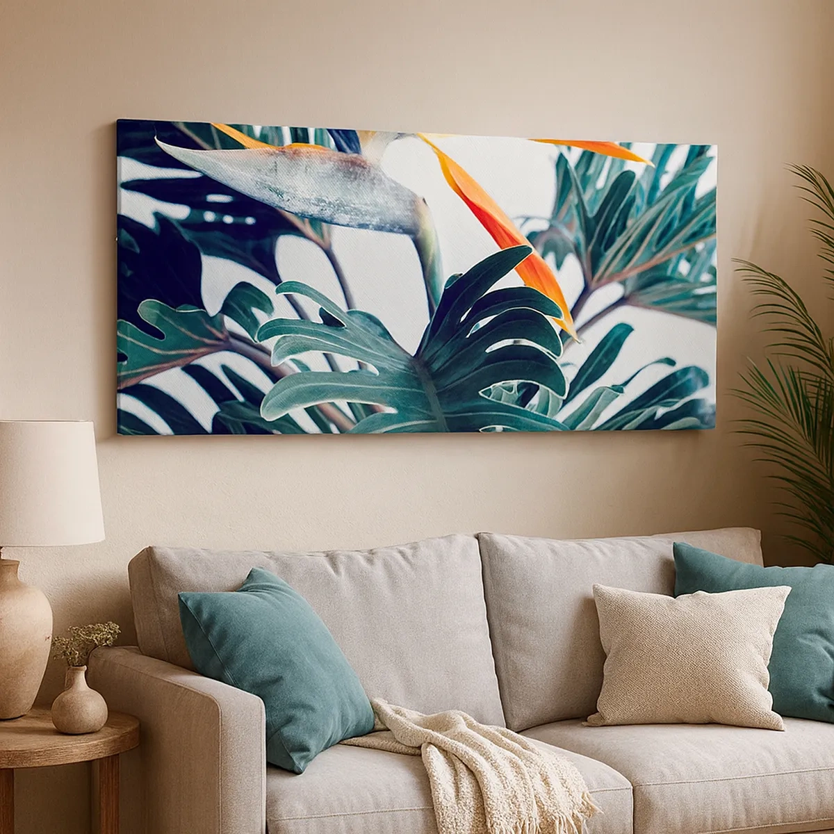 Quadro em tela - Arbusto de passarinho - 30x30 cm