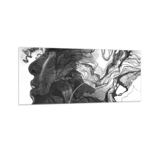 Quadro em vidro - Entrelaçados em sonhos - 100x40 cm