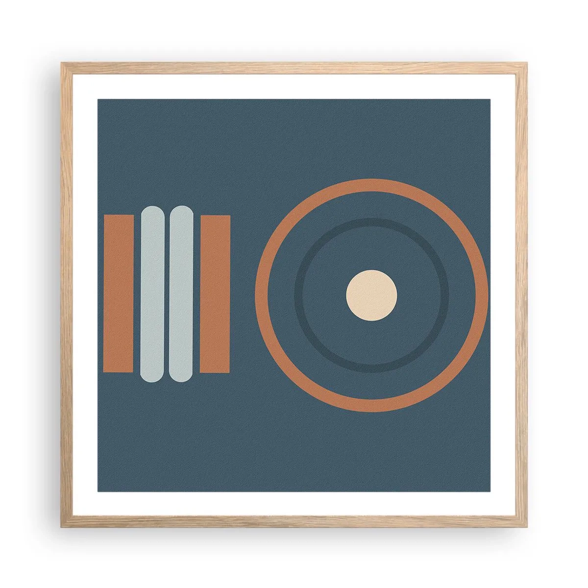 Pôster com moldura de carvalho claro - A essência da questão - 60x60 cm