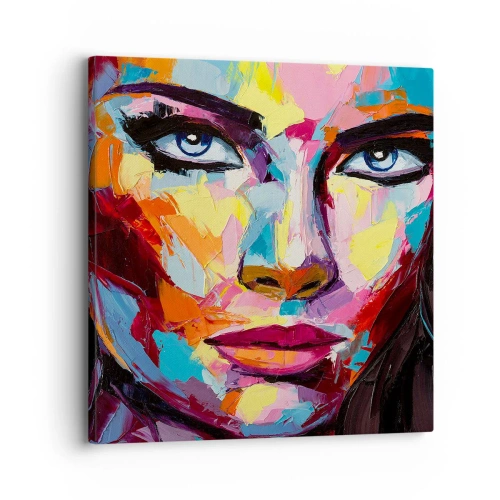 Quadro em tela - A alma também é colorida - 30x30 cm