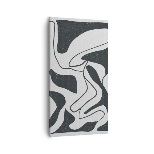 Quadro em tela - Labirinto abstrato divertido - 55x100 cm