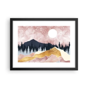 Pôster com moldura preta - Ronda Noturna - 40x30 cm