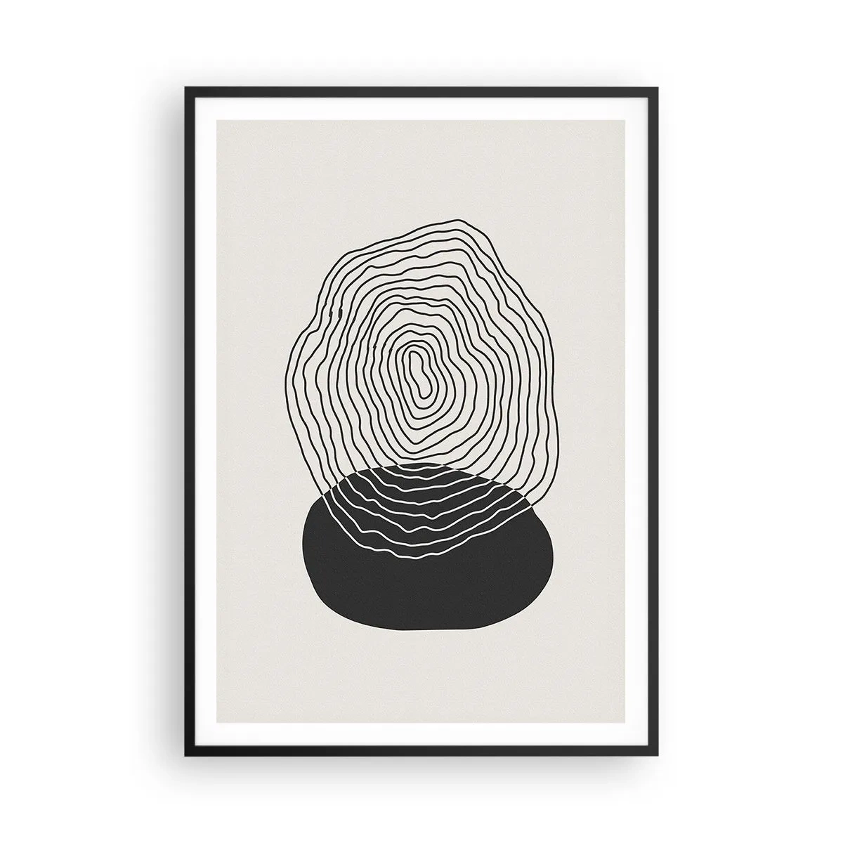 Pôster com moldura preta - Duração e vibração - 70x100 cm