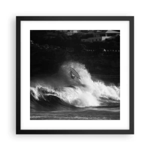 Pôster com moldura preta - Desafio aceito! - 40x40 cm