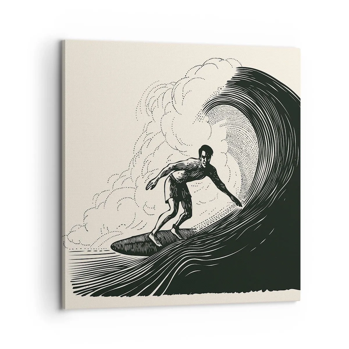 Quadro em tela - Rei da onda - 60x60 cm