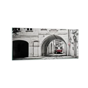 Quadro em vidro - Através do labirinto urbano - 120x50 cm