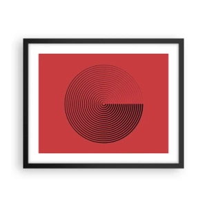 Pôster com moldura preta - Movimento circular - 50x40 cm